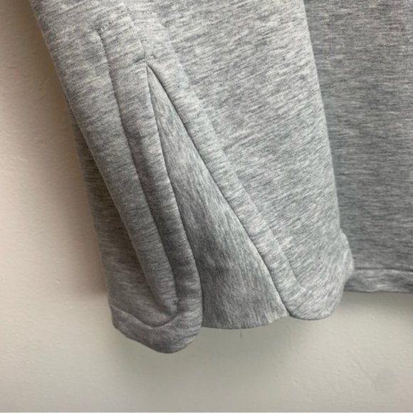 Athleta Heathered Gray Short Sleeve Sweatshirt Mini Dress - Picture 8 of 9